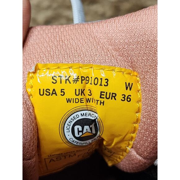 Caterpillar Women's 5 Woodward Gray Pink Suede Steel Toe Work Construction Shoe - Picture 10 of 11